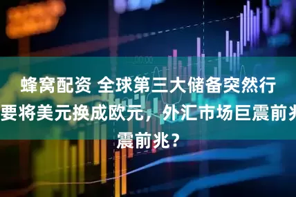 蜂窝配资 全球第三大储备突然行动要将美元换成欧元，外汇市场巨震前兆？