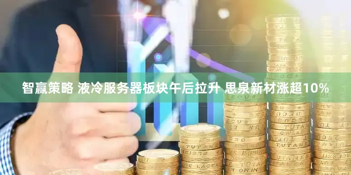 智赢策略 液冷服务器板块午后拉升 思泉新材涨超10%